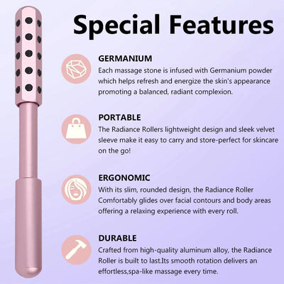 24 Germanium Face Massage Roller for Skin Care - Smarsty