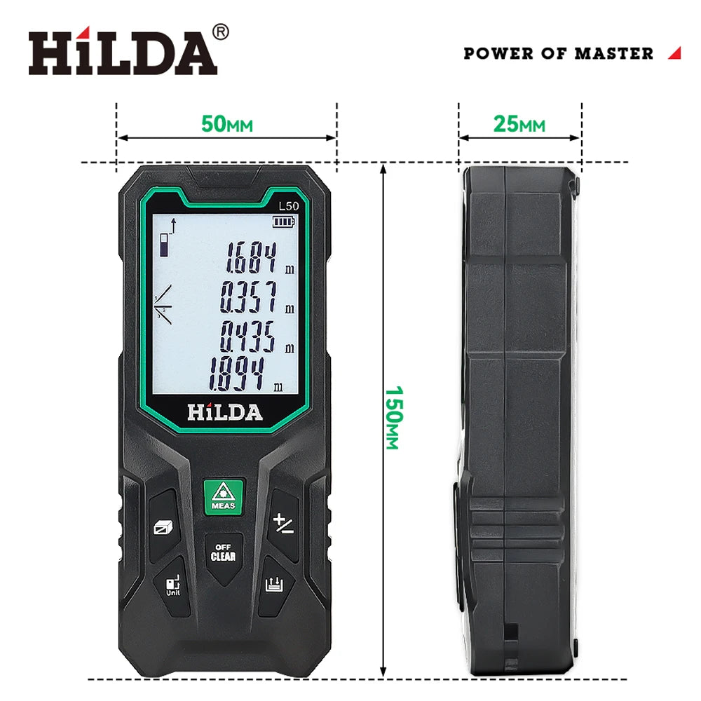 HILDA Laser Rangefinder Rechargeable Distance Measurement Tool - Smarsty