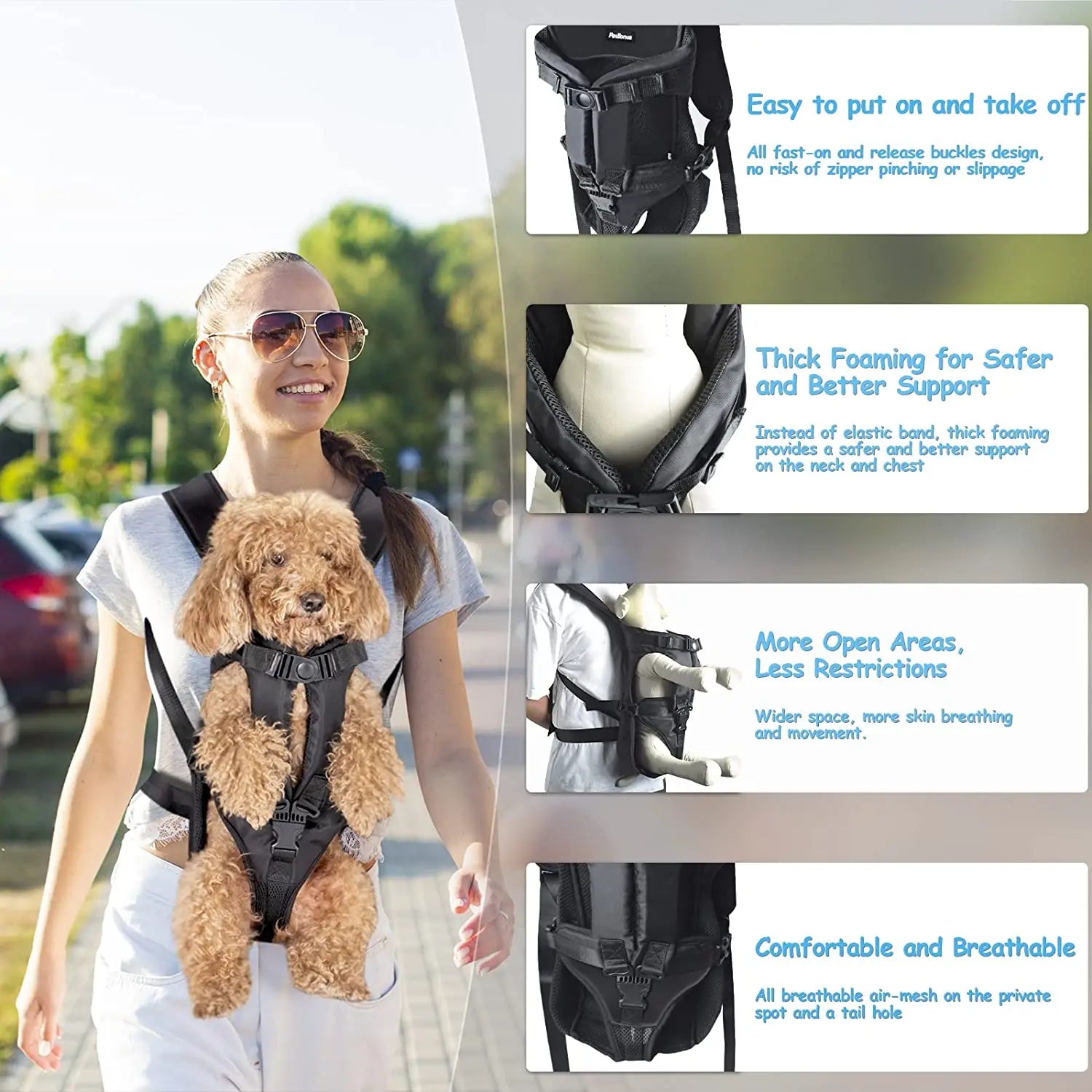 Breathable Pet Dog Carrier Backpack for Travel - Smarsty
