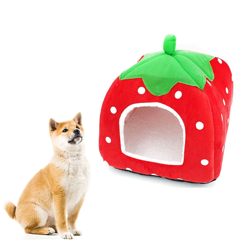 Strawberry Hamster House Cozy Hideout for Small Pets - Smarsty