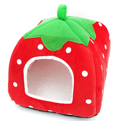 Strawberry Hamster House Cozy Hideout for Small Pets - Smarsty