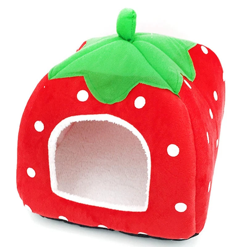 Strawberry Hamster House Cozy Hideout for Small Pets - Smarsty