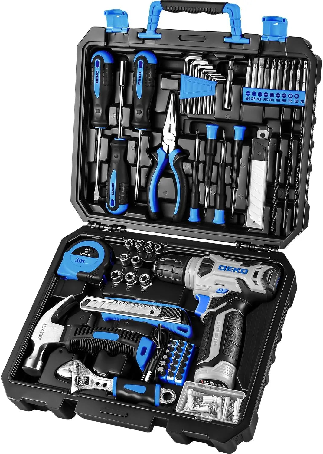 DEKO 126 Piece Cordless Drill Set for Home Use - Smarsty