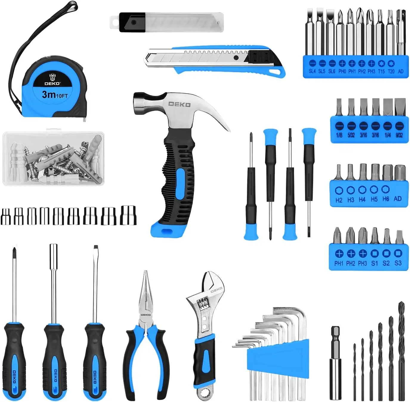 DEKO 126 Piece Cordless Drill Set for Home Use - Smarsty