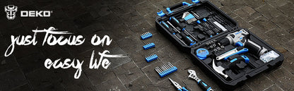 DEKO 126 Piece Cordless Drill Set for Home Use - Smarsty
