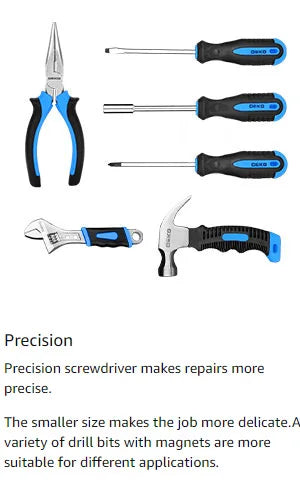 DEKO 126 Piece Cordless Drill Set for Home Use - Smarsty