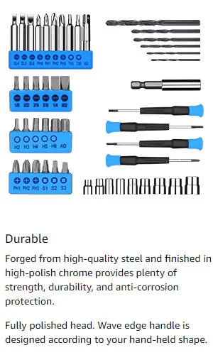 DEKO 126 Piece Cordless Drill Set for Home Use - Smarsty