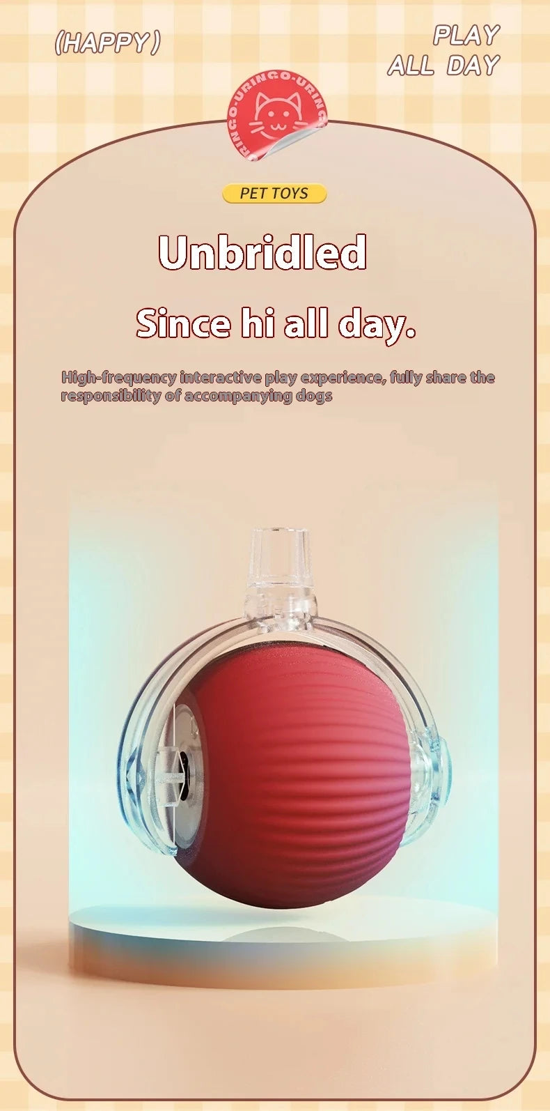 Smart Rechargeable Interactive Dog Ball Toy - Smarsty