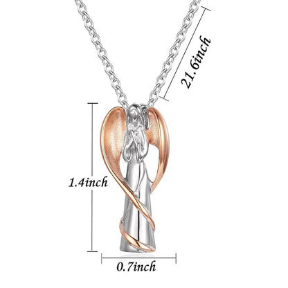 Angel Wing Stainless Steel Cremation Jewelry Necklace - Smarsty