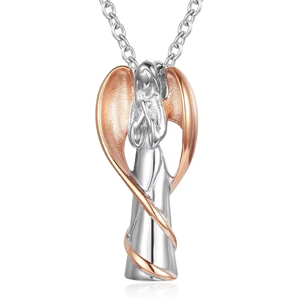 Angel Wing Stainless Steel Cremation Jewelry Necklace - Smarsty