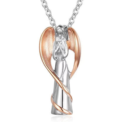 Angel Wing Stainless Steel Cremation Jewelry Necklace - Smarsty