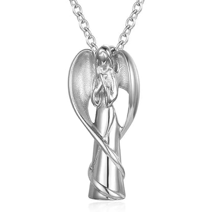 Angel Wing Stainless Steel Cremation Jewelry Necklace - Smarsty