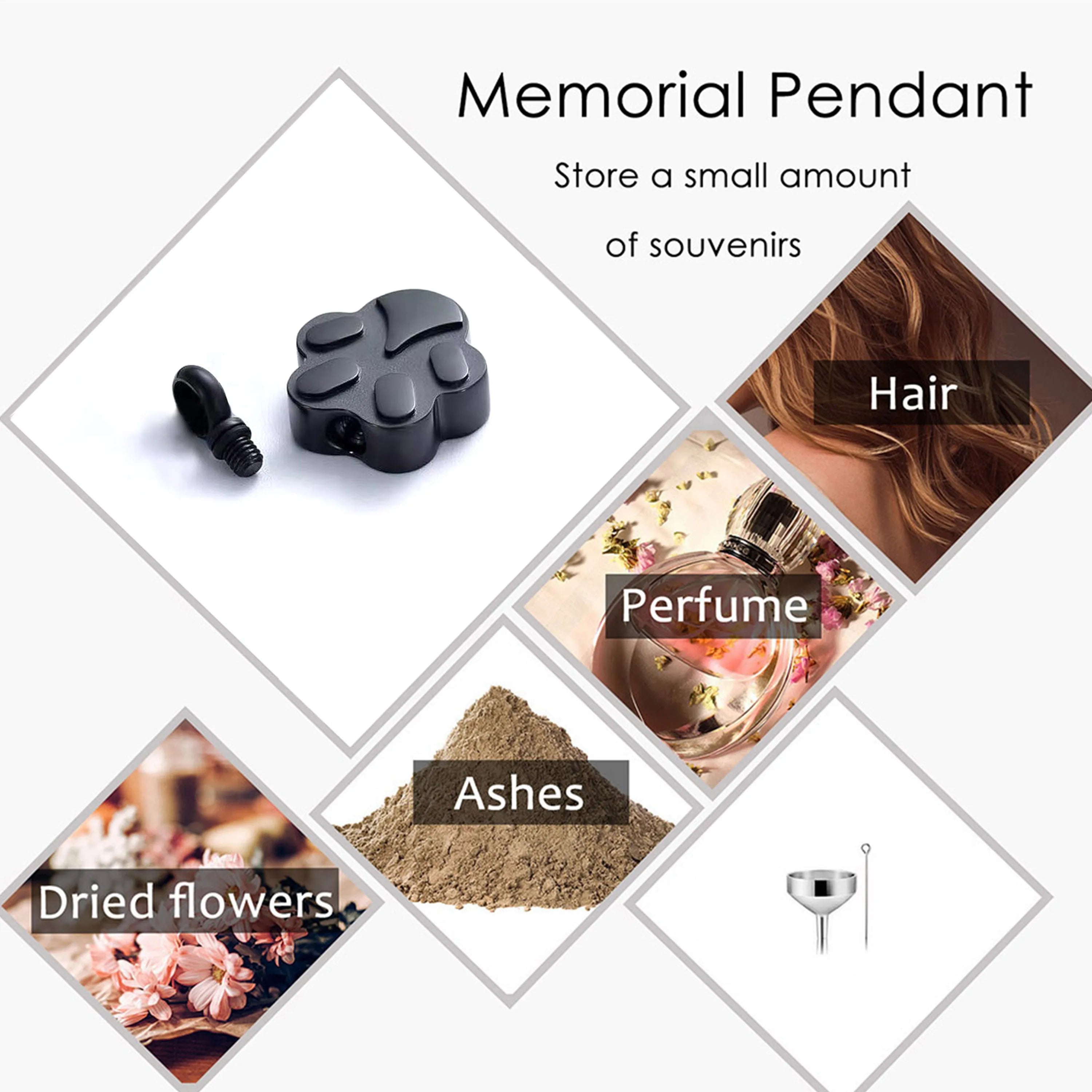 Pet Cremation Jewelry Pendant for Ashes Memorial - Smarsty