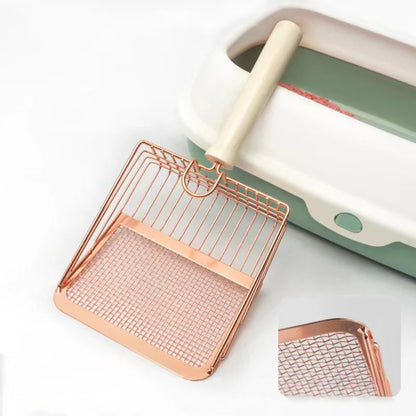 Stainless Steel Cat Litter Scoop With Wooden Handle - Smarsty