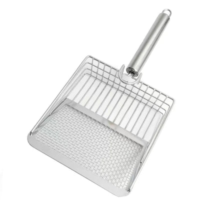 Stainless Steel Cat Litter Scoop With Wooden Handle - Smarsty