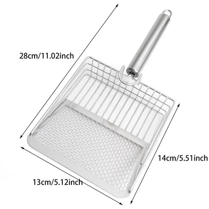 Stainless Steel Cat Litter Scoop With Wooden Handle - Smarsty