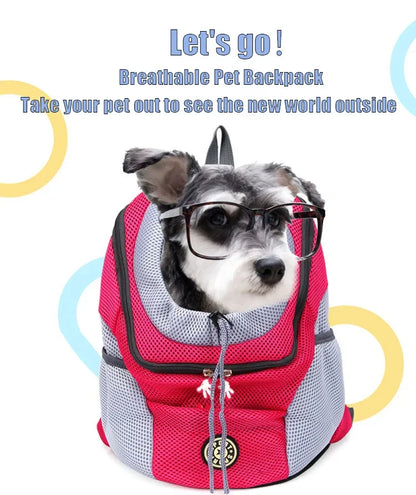 Portable Travel Dog Carrier Backpack with Breathable Mesh - Smarsty