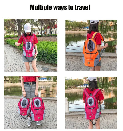 Portable Travel Dog Carrier Backpack with Breathable Mesh - Smarsty