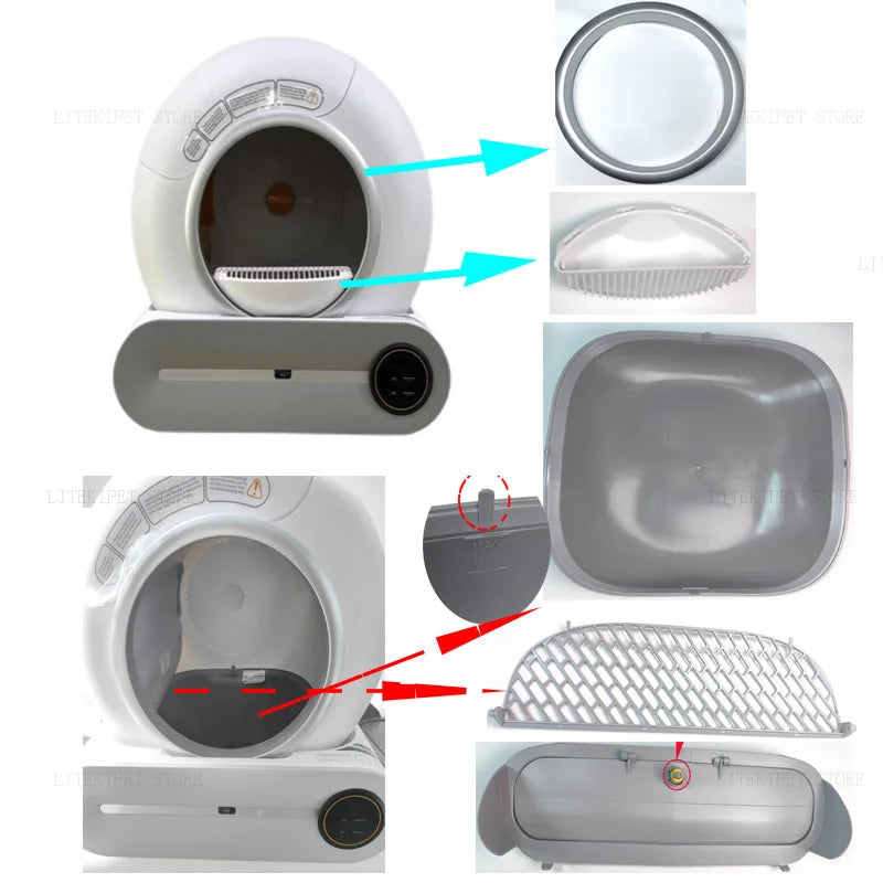Automatic Cat Litter Box Accessories with Easy Cleanup - Smarsty