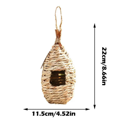 Handwoven Straw Bird Nest for Parrots Outdoor Use - Smarsty