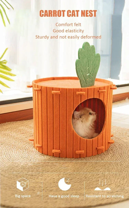 Large Space Felt Cat Nest for Comfortable Rest - Smarsty