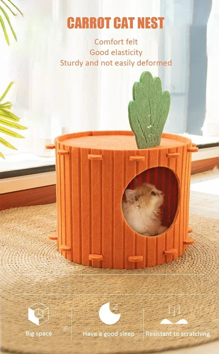 Large Space Felt Cat Nest for Comfortable Rest - Smarsty