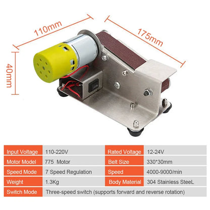 Mini Electric Belt Sander for Efficient Woodworking - Smarsty