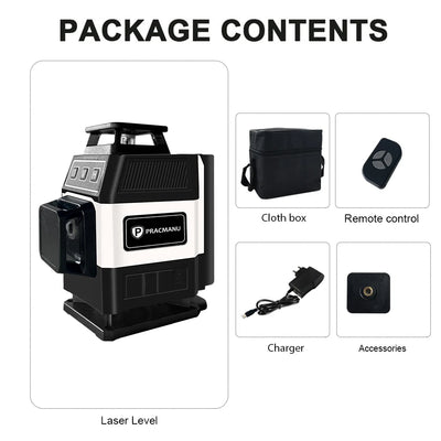 Pracmanu Mini 4D Green Laser Level with Self-Leveling Precision - Smarsty