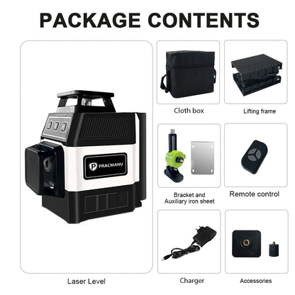 Pracmanu Mini Laser Level 12 Lines Self-Leveling Precision - Smarsty