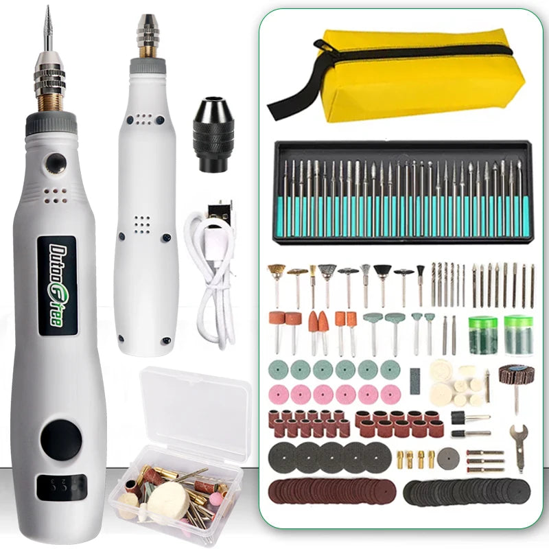 USB Cordless Mini Drill with Variable Speed and Accessories - Smarsty