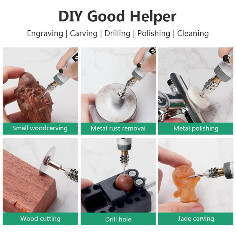 USB Cordless Mini Drill with Variable Speed and Accessories - Smarsty