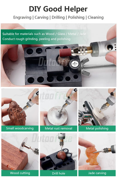 USB Cordless Mini Drill with Variable Speed and Accessories - Smarsty