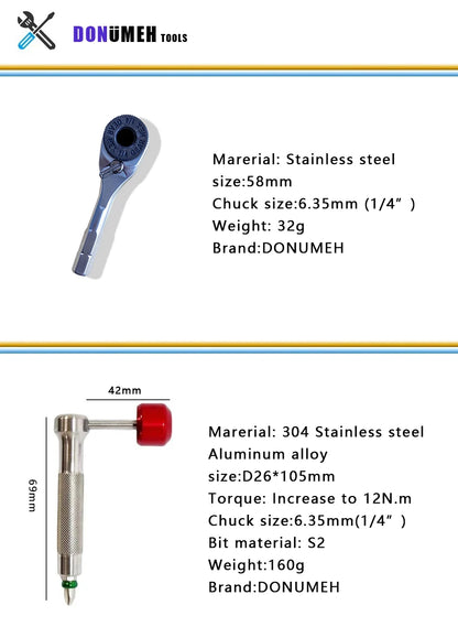 1/4 Inch Ratchet Wrench with Insulated Handle - Smarsty
