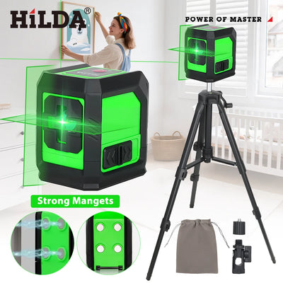 HILDA Green Laser Level with Magnetic Support and Precision - Smarsty