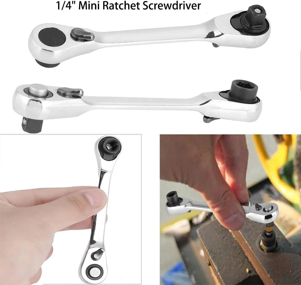 Mini Ratchet Wrench Double Ended for Fast Repairs - Smarsty