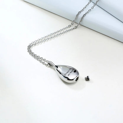 Teardrop Ashes Necklace Elegant Cremation Jewelry - Smarsty