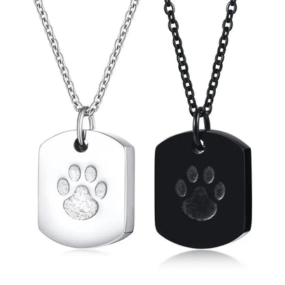 Cremation Jewelry Paw Print Urn Necklace for Pets - Smarsty
