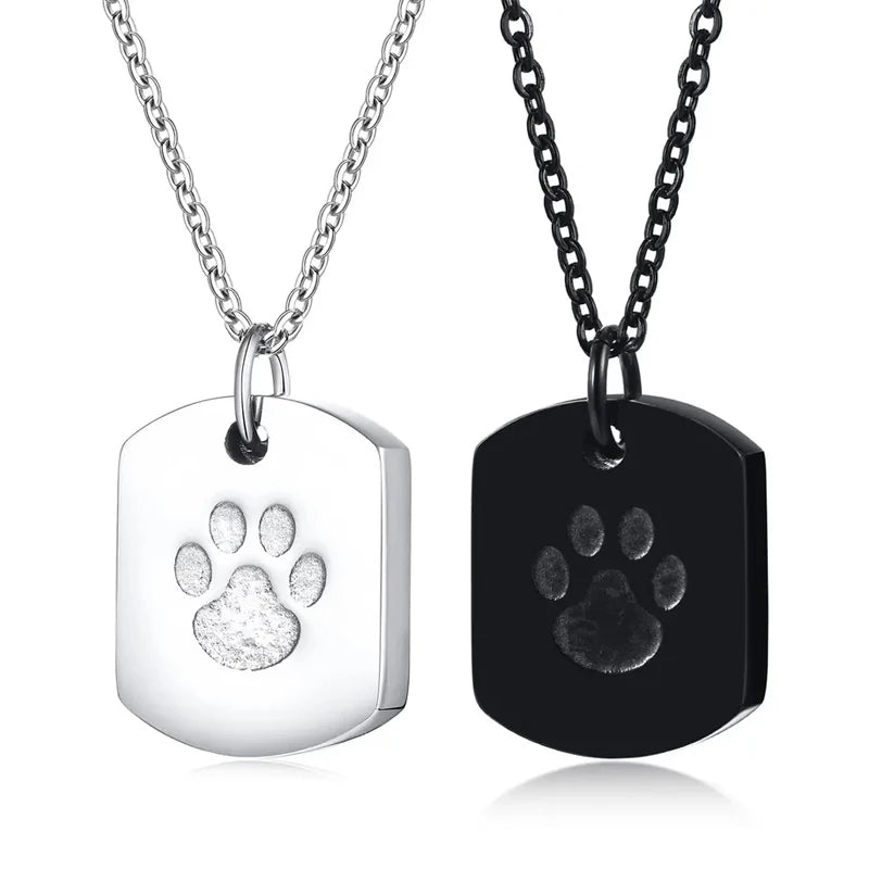 Cremation Jewelry Paw Print Urn Necklace for Pets - Smarsty