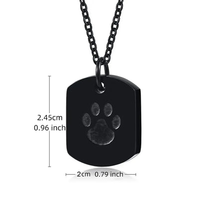 Cremation Jewelry Paw Print Urn Necklace for Pets - Smarsty