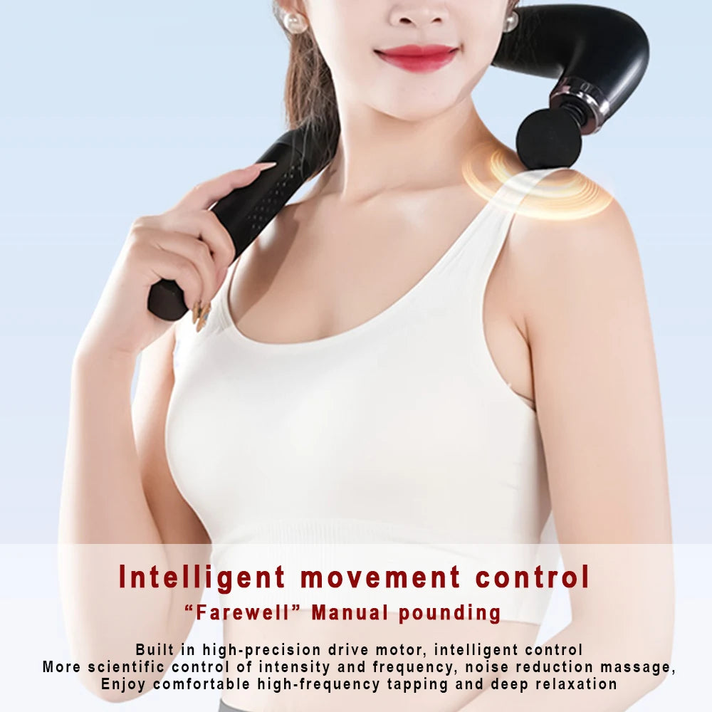 Fascia Gun with Extended Handle for Deep Muscle Relaxation - Smarsty