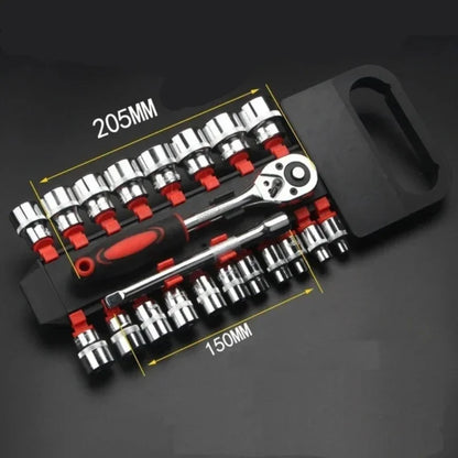Durable 1/4 Inch Ratchet Socket Wrench Set - Smarsty