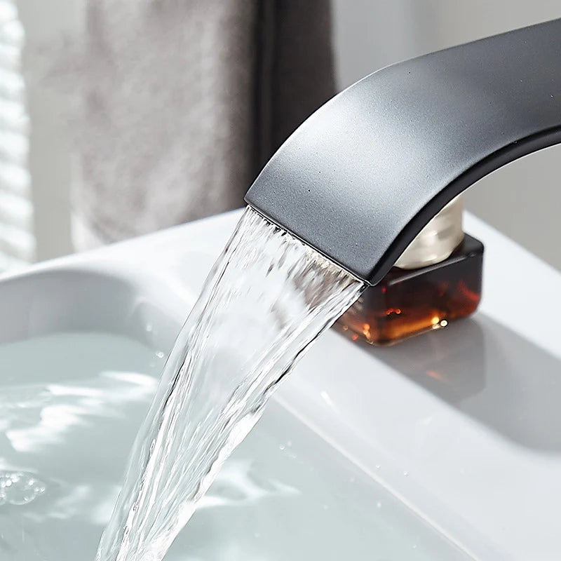 Stainless Steel Waterfall Basin Faucet with Dual Control - Smarsty