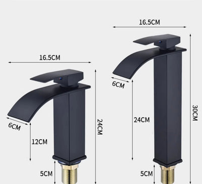 Stainless Steel Waterfall Basin Faucet with Dual Control - Smarsty
