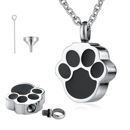 Pet Paw Print Cremation Jewelry Necklace for Ashes - Smarsty
