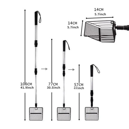 Retractable Chicken Coop Rake with Ergonomic Handle - Smarsty