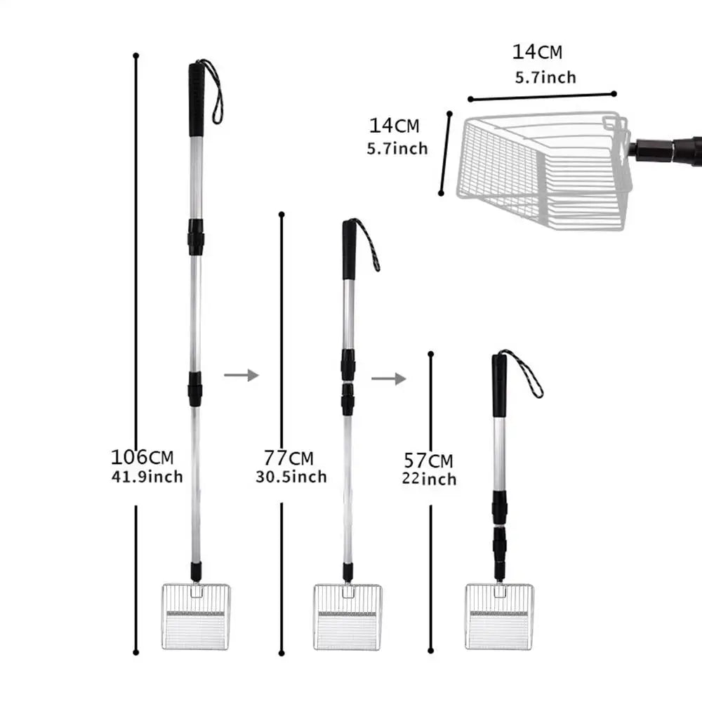 Retractable Chicken Coop Rake with Ergonomic Handle - Smarsty