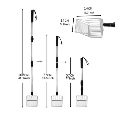 Retractable Chicken Coop Rake with Ergonomic Handle - Smarsty