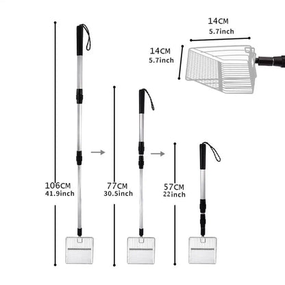Retractable Chicken Coop Rake with Ergonomic Handle - Smarsty
