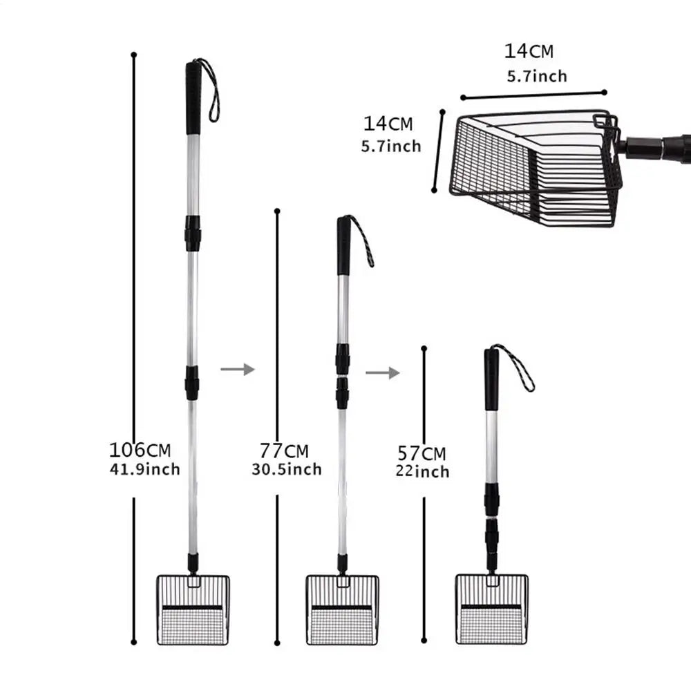 Retractable Chicken Coop Rake with Ergonomic Handle - Smarsty