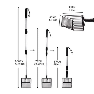 Retractable Chicken Coop Rake with Ergonomic Handle - Smarsty